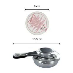 Brûleur à alcool et 4 coupelles d'alcool gélifié Fackelmann