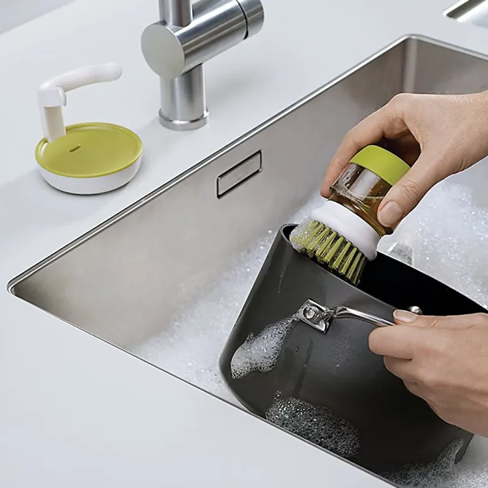 Brosse à vaisselle avec réservoir Palm scrub gris