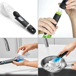 Brosse à Vaisselle Distributrice De Savon Avec Manche - Oxo