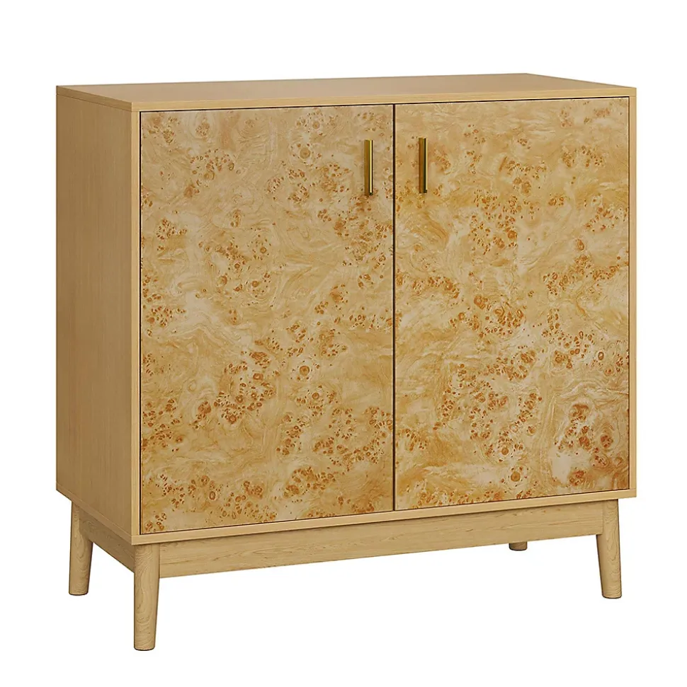 Buffet rustique bois massif, étagères réglables, armoires décoratives, salon/entrée