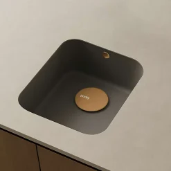 Cache bonde évier 90 mm finition or rosé Poalgi