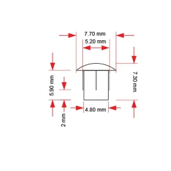 Cache trou GoodHome L. 5,2 mm plastique blanc vendu par 230 pièces