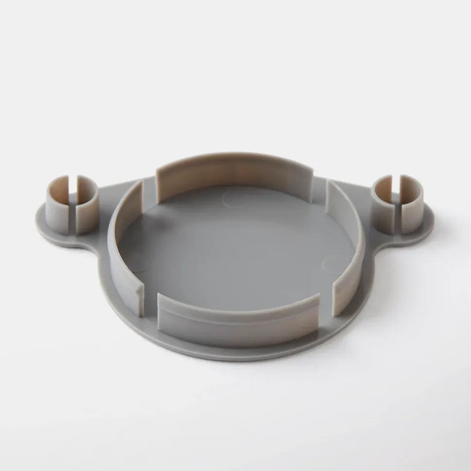 Cache-trou de charnière en plastique GoodHome gris ø35 mm, 4 pièces