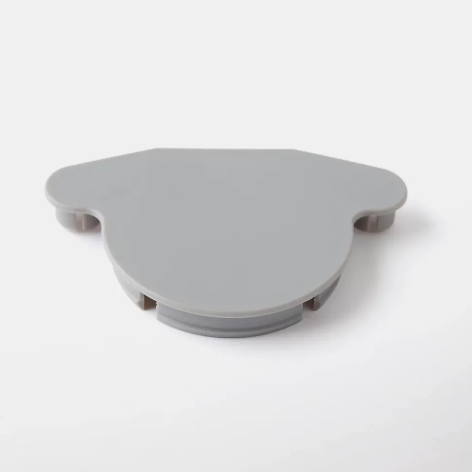 Cache-trou de charnière en plastique GoodHome gris ø35 mm, 4 pièces