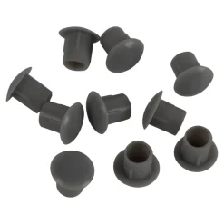 Cache-trou gris en plastique GoodHome Caraway vendu par 250 pièces