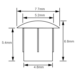 Cache-trou gris en plastique GoodHome Caraway vendu par 250 pièces