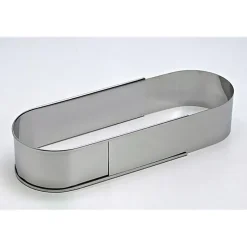 Cadre à pâtisserie ovale en inox extensible 27 à 40 cm Lares 6011-1