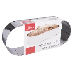 Cadre à pâtisserie ovale en inox extensible 27 à 40 cm Lares 6011-1