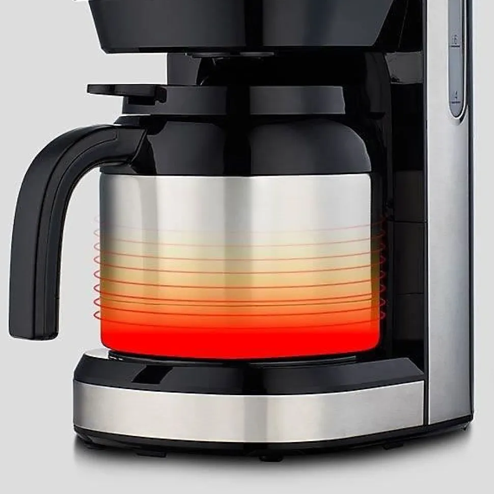 Cafetiere Filtre Digitale Isotherme - MEDION - 900W - 1,2L - Silver