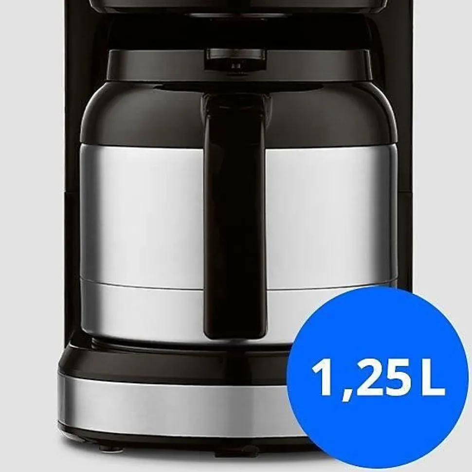 Cafetiere Filtre Digitale Isotherme - MEDION - 900W - 1,2L - Silver