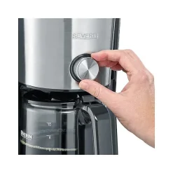 CAFETIERE PROGRAMMABLE 10T 1,4L 1000W SELECTEUR D AROME LCD NOIR INOX SEVERIN - 4826