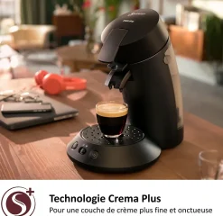 Cafetière à dosette - PHILIPS - SENSEO - CSA210/61 - Original Plus - Noir intense