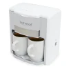 Cafetière 2 Tasses Duo Techwood TCA-202 Coloris Blanc
