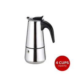 Cafetière Expresso en Acier Inoxydable 4 Tasses Eisenbach EB-400CM