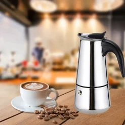 Cafetière Expresso en Acier Inoxydable 4 Tasses Eisenbach EB-400CM