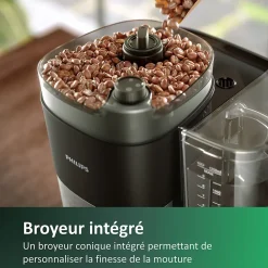 Cafetière filtre - PHILIPS - HD7888/01 - Grind & Brew avec broyeur - 1.25L - Métal