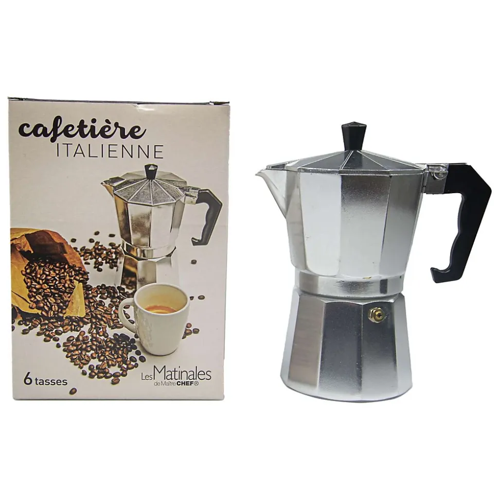 Cafetière italienne 6 tasses aluminium