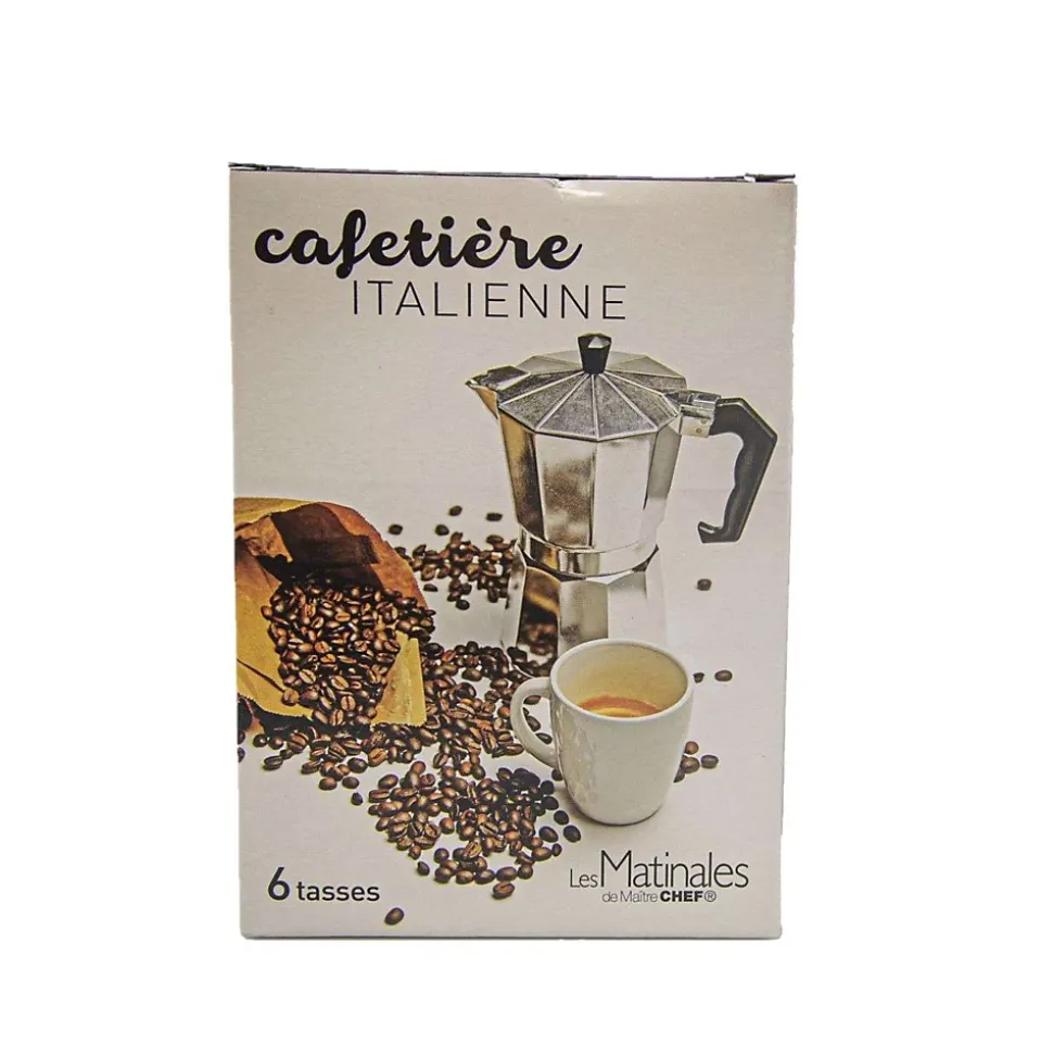 Cafetière italienne 6 tasses aluminium