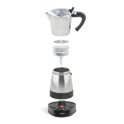 Cafetière italienne électrique acier 6 tasses
