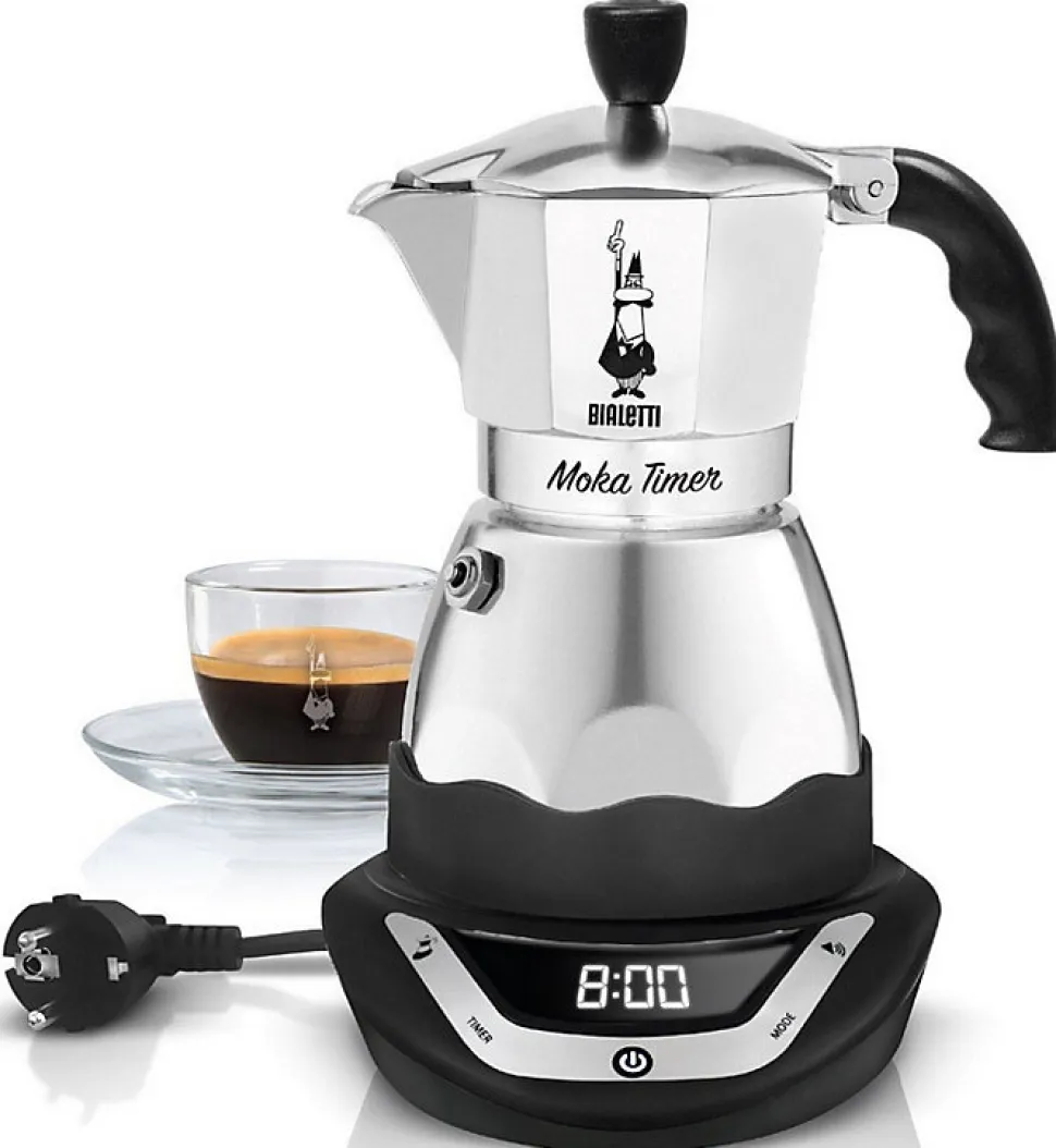 Cafetière italienne électrique 6 tasses inox Bialetti 0006093 moka timer