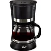Cafetière 1,2L - 8-12 Tasses 900W - Dolce Casa DC-CAF-8-12-N - Filtre amovible - Fonction maintien au chaud - Noir Mat