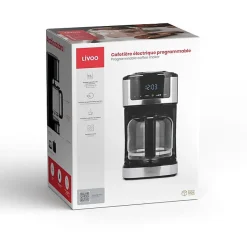 Cafetière électrique inox programmable 12-15 tasses