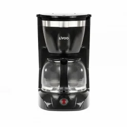 Cafetière électrique Livoo DOD163W - grande capacité de 1,25 L qui permet de remplir jusqu'à 12 tasses de café - Puissance 800 W