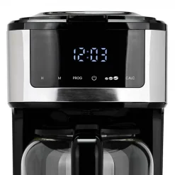 Cafetière électrique programmable Livoo DOD208 15 tasses, 1,8L, filtre réutilisable, fonction programmation, Noir