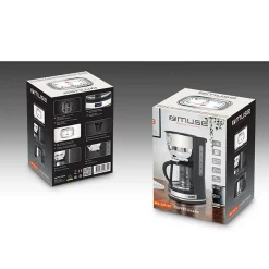 Cafetière Muse MS-220 SC - Porte-filtre - 1000W - réservoir 1.4 L (10 tasses) - Cadrant rétro de maintien de la température