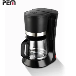 Cafetière Noir-Inox 680W - 1.2L-10 Tasses - PEM CM-171