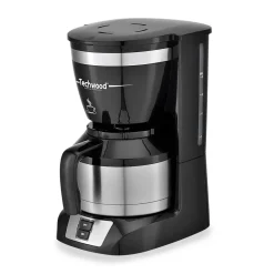 Cafetières Inox Isotherme Techwood TCA-1086I - Capacité du réservoir : 1L (10/15 Tasses) - Coloris Noir