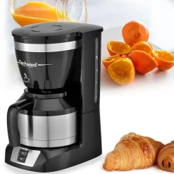 Cafetières Inox Isotherme Techwood TCA-1086I - Capacité du réservoir : 1L (10/15 Tasses) - Coloris Noir