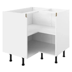 Caisson bas d'angle de cuisine blanc L. 93 cm Caraway Innovo GoodHome