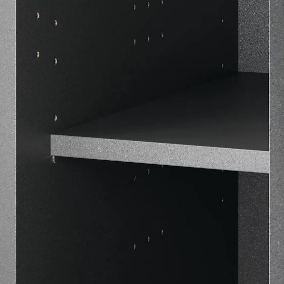 Caisson bas d'angle de cuisine Caraway GoodHome anthracite H. 72 cm x l. 93 cm