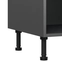 Caisson bas d'angle de cuisine Caraway GoodHome anthracite H. 72 cm x l. 93 cm