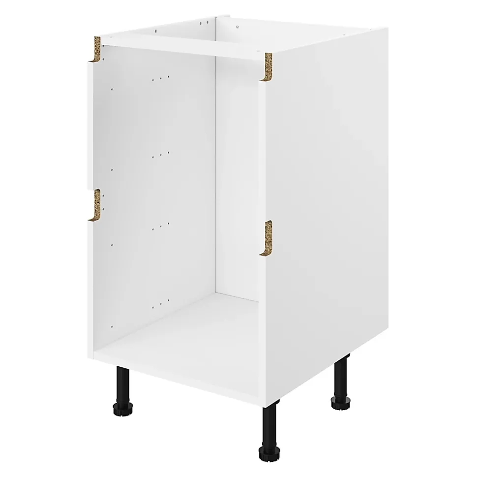 Caisson bas de cuisine à 2 casseroliers blanc L. 60 cm Caraway Innovo GoodHome