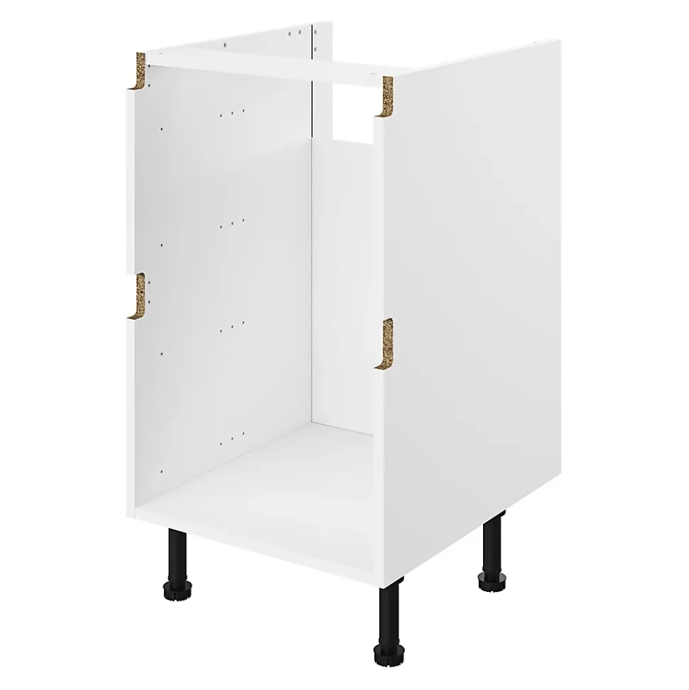 Caisson bas de cuisine à 2 casseroliers blanc L. 60 cm Caraway Innovo GoodHome