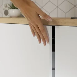 Caisson bas de cuisine blanc l.100 x H.72 x P.57 cm, GoodHome Caraway