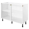 Caisson bas de cuisine blanc L. 120 cm Caraway Innovo GoodHome
