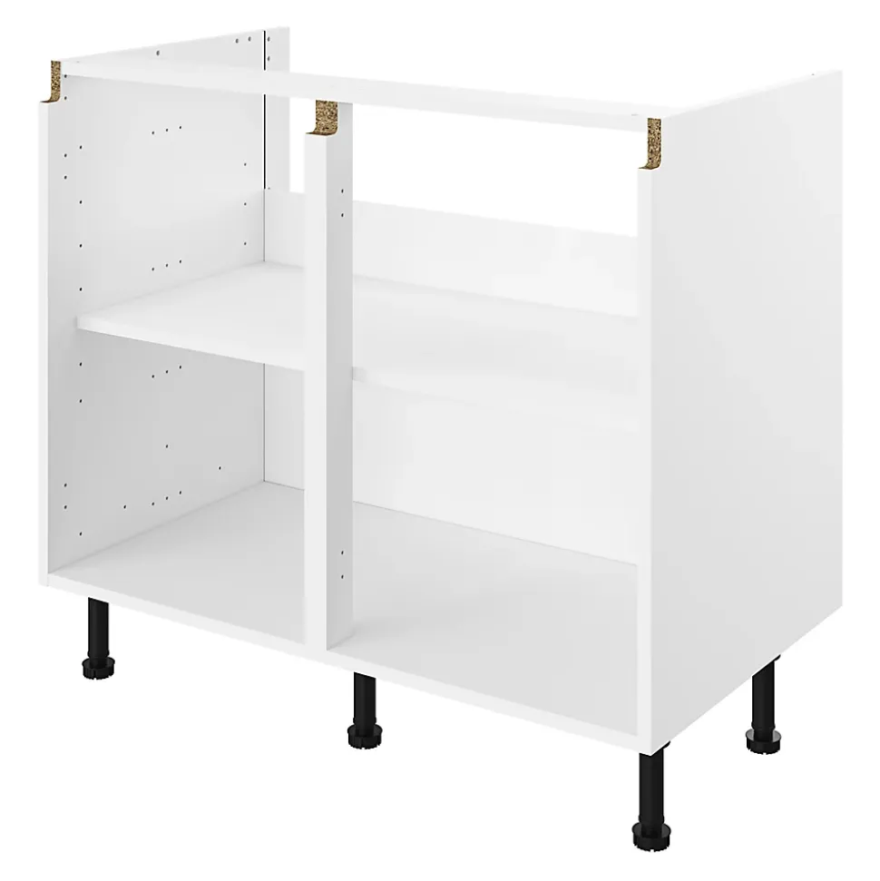 Caisson bas de cuisine blanc L. 100 cm Caraway Innovo GoodHome