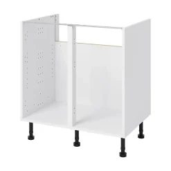 Caisson bas de cuisine Caraway GoodHome blanc H. 72 cm x L. 80 cm