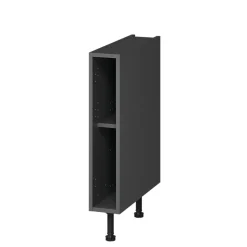 Caisson bas de cuisine Caraway GoodHome anthracite H. 72 cm x l. 15 cm