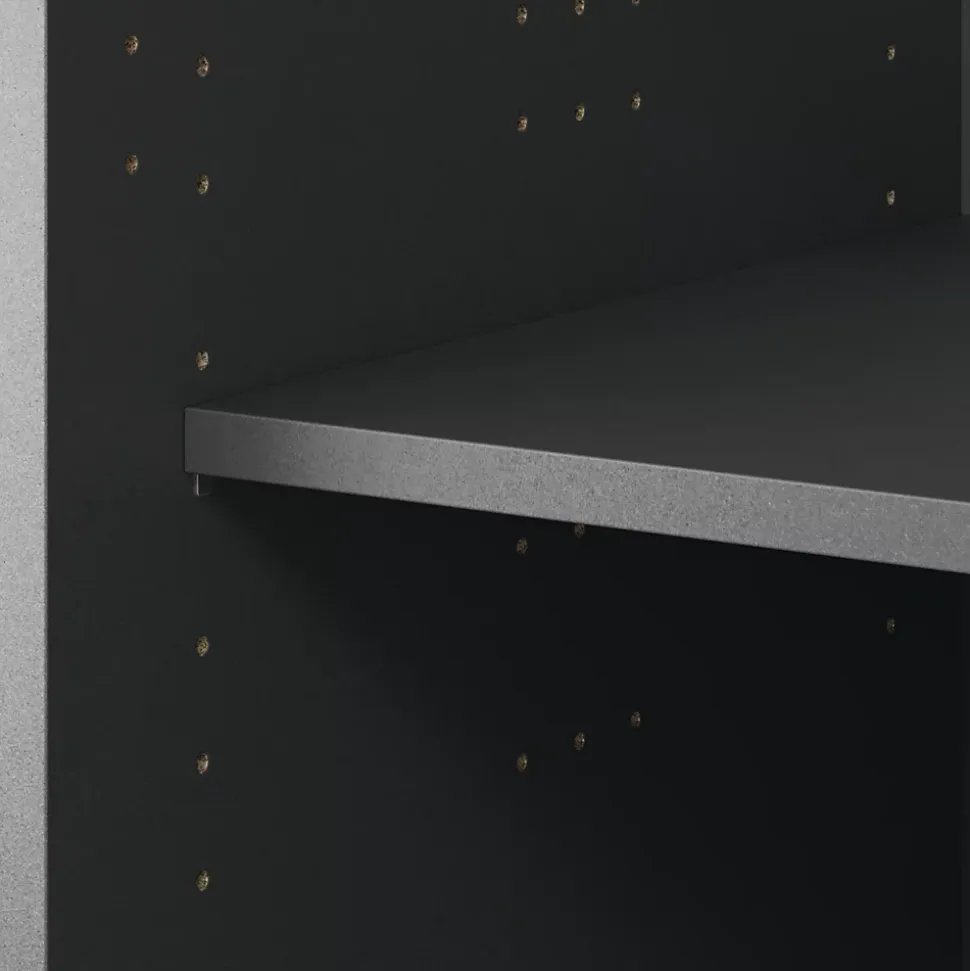 Caisson bas de cuisine Caraway GoodHome anthracite H. 72 cm x l. 100 cm