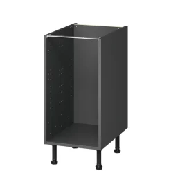 Caisson bas de cuisine Caraway GoodHome anthracite H. 72 cm x l. 40 cm