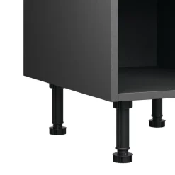 Caisson bas de cuisine Caraway GoodHome anthracite H. 72 cm x l. 40 cm