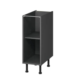 Caisson bas de cuisine Caraway GoodHome anthracite H. 72 cm x l. 30 cm