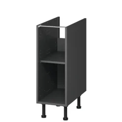 Caisson bas de cuisine Caraway GoodHome anthracite H. 72 cm x l. 30 cm