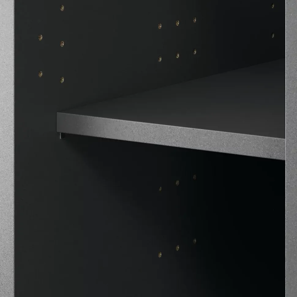 Caisson bas de cuisine Caraway GoodHome anthracite H. 72 cm x l. 30 cm