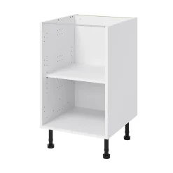 Caisson bas de cuisine Caraway GoodHome blanc H. 72 cm x L. 50 cm
