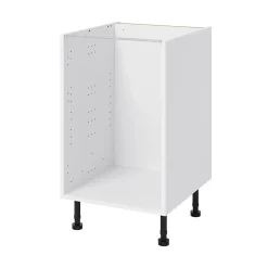 Caisson bas de cuisine Caraway GoodHome blanc H. 72 cm x L. 50 cm